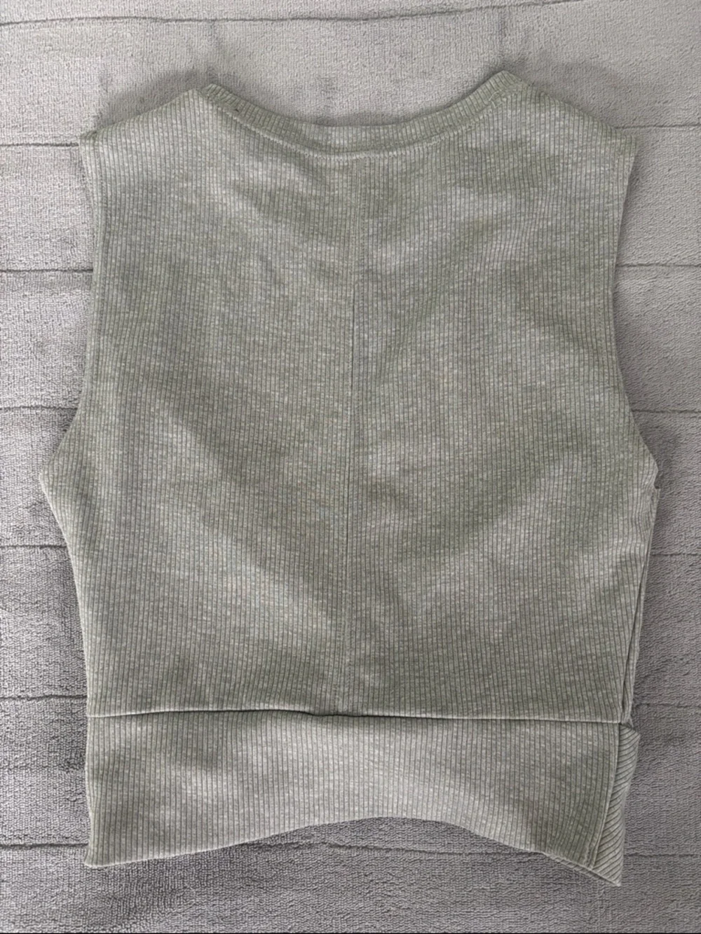 Nike Light Gray Ribbed Twist-Front Dri-FIT Tank - Picture 4 of 4